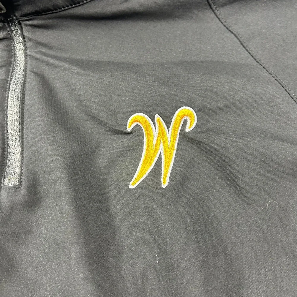 Nike‎ Wichita State Shockers Windbreaker Mens Large Black 1/4 Zip Jacket